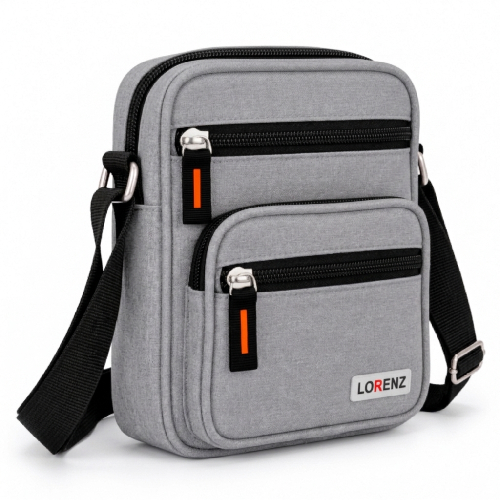 Lorenz Small Polyester Bag 14×8×18 — Grey