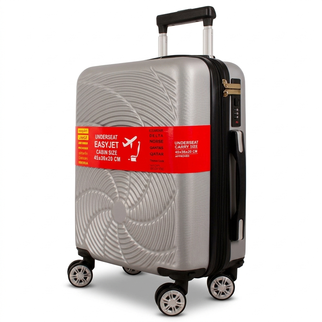 Cabin Trolley Suitcase 45×36×20 — Silver