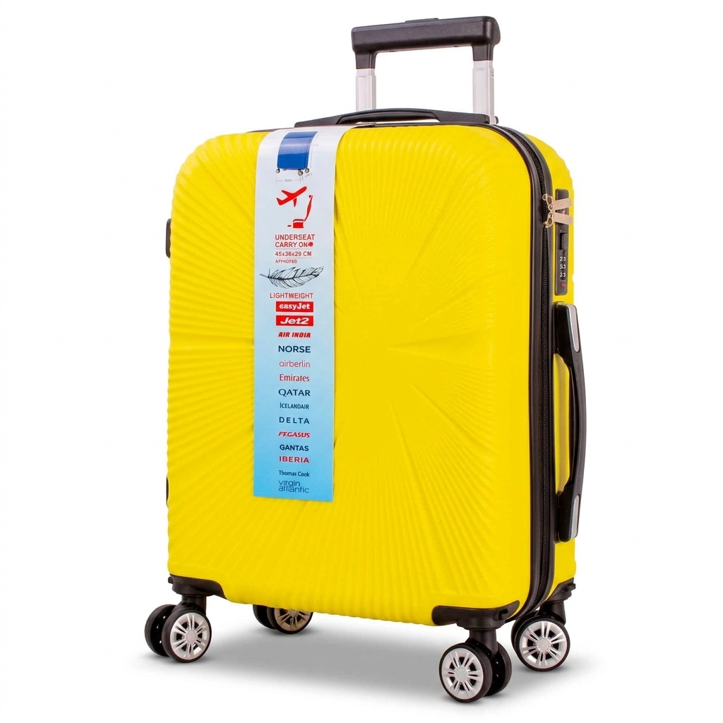 Cabin Trolley Suitcase 45×36×20 — Yellow