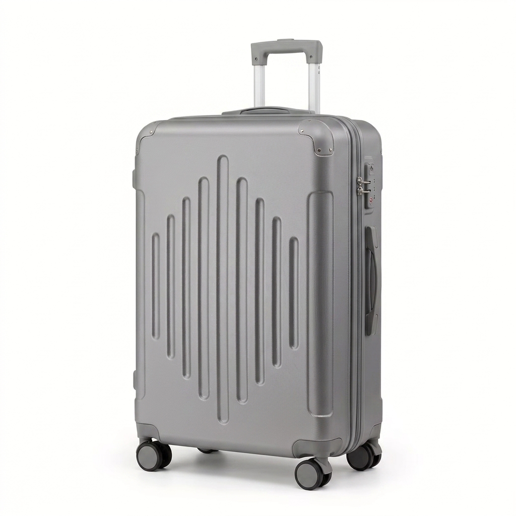 24" Medium Hard Shell Hold Luggage Suitcase — Grey